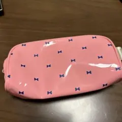 リボン柄ポーチ ピンクのサムネイル