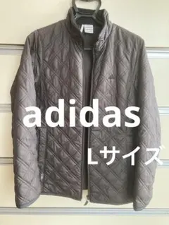 adidas アディダス キルティングジャケット ダークブラウン Lサイズ