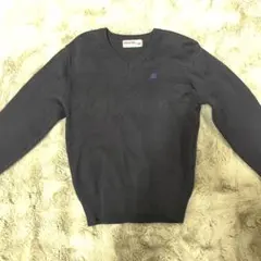 SELENCE ネイビー S Vネックニット