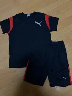 PUMA ジャージ上下セット 黒/赤