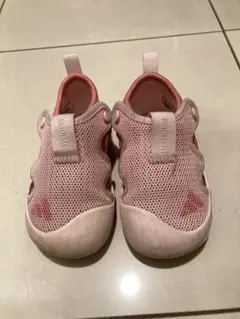 adidas ピンク メッシュ ベビーサンダル 13cm