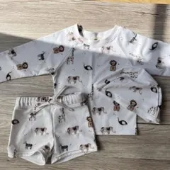 ベビー水着セット 動物柄 80cm