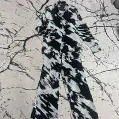 ENVYM（F）モノトーン ブラシストローク柄 シャツセットアップ 薄手 夏