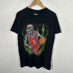 GOAT CREW スカル バスケ Tシャツ L 黒 グラフィック