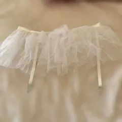 ホワイトチュールフリルガーターベルト
