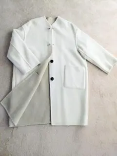 ル グラジック（ LE GLAZIK）ノーカラーウールコート　リバーシブル