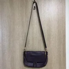 [最終価格] アニヤハインドマーチ　 レザー ショルダーバッグ　パープル