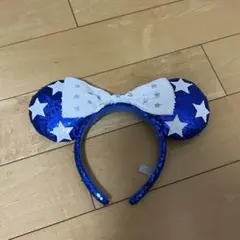 ディズニー 星柄 カチューシャ 青 白