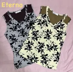 Eterno エテルノ カットソー タンクトップ ノースリーブ トップス 2枚