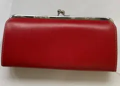 未使用　がま口長財布　レッド