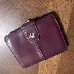 CINI 二つ折り財布 がま口財布　イタリアンレザー　ボルドー