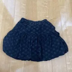 コムサイズム　130 スカート 黒　女の子　キッズ　こども