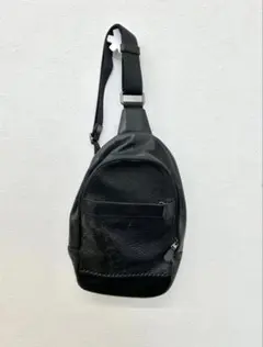 COACH コーチ レザーボディバッグ ワンショルダーバッグ ブラック