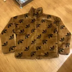 adidas Originals モノグラム ファージャケット　ブラウン　XS