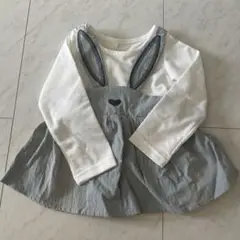 ウサギ耳付き長袖Tシャツ