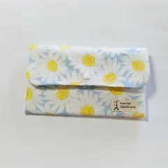 マスクケース　マーガレット柄　通帳ケース