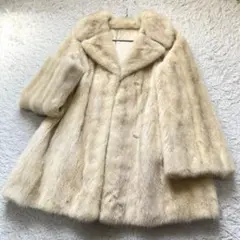 着丈80cm パロミノミンク リアルファーコート 本毛皮 - メルカリ