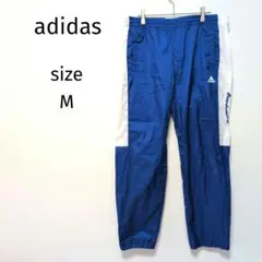アディダス adidas ブルー 青 白 ジャージ パンツ メンズ M