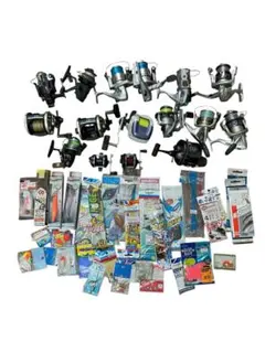 ❷リール16個 仕掛け 未使用釣り道具まとめ売り SHIMANOなど