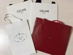 ハイブランド ショッパー 4枚セット Cartier PRADA CELINE