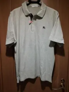 クリーニングタグ付き　Burberrys　刺繍ホース＆ノバチェック　ポロシャツ