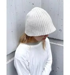 Ungrid ニットバケットハット　ライトグレー