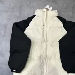 ホワイト/ブラック ダウンジャケット Lサイズ