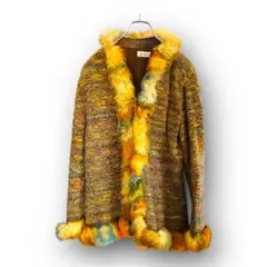 アルパカ混 フォックスファー付 ツイードJK 日本製