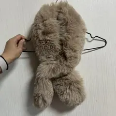 ラビット風ファーマフラー ベージュ