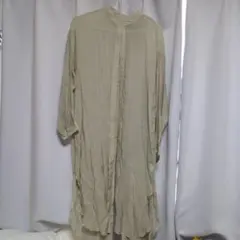 ベージュ シャツワンピース FREEサイズ