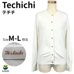 テチチ Techichi カーディガン 金ボタン ホワイト F 春 きれいめ