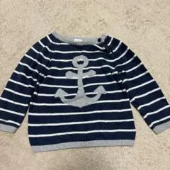 H&M ストライプ アンカー柄 ニットセーター