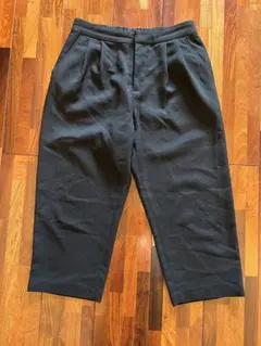 GLOBAL WORK レディース 黒 クロップドワイドパンツ Lサイズ