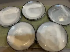 陶器　グレー　小皿