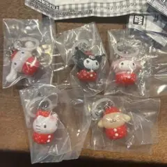 サンリオキャラクターズ　いちごめじるしアクセサリー5種 ⚠️ウサハナ以外の5種