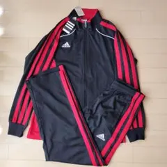 アディダス ジャージ セットアップ 上下 ブラック レッド 150 160