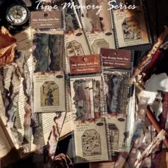 シールステッカー　6種　コラージュ　スクラップブッキング　ジャーナル素材　紙もの