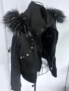 ブラック スタッズ付き フードジャケット　Y2K archive
