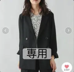 グローバルワーク　お手入れらくらくセットアップ/Wジャケット　Sサイズ　黒