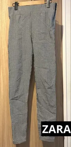美品　ZARA ザラ ハイライズギンガムチェックパンツ Mサイズ