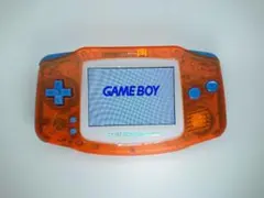 ゲームボーイアドバンス IPS液晶カスタム クリアオレンジ×グレーブルー