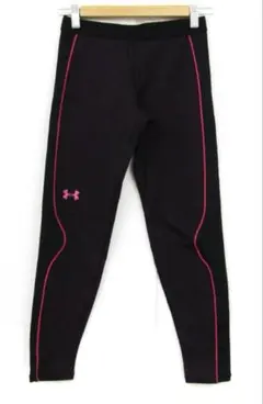 【美品】アンダーアーマー レギンススパッツ レディース SMサイズ 黒×ピンク