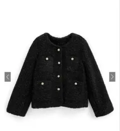 GRL 【fo2084】　ノーカラーラメボアジャケット