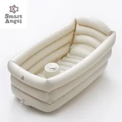 【美品】ソフトベビーバス エア式 アイボリー　ホワイト　バスタブのサムネイル