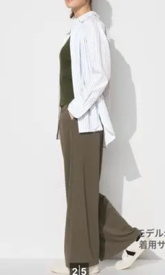 未使用タグ付◆UNIQLO◆クレープジャージーストレートパンツ