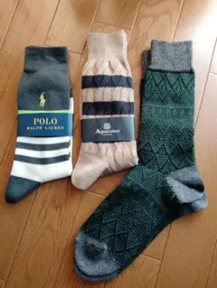 【新品】靴下3足セット（ダンヒル / アクアスキュータム / ラルフローレン）