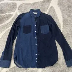 INHERIT インヘリット デニム切り替えシャツ Mサイズ