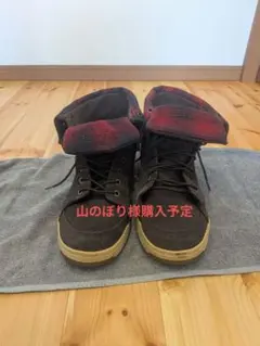 【山のぼり様購入予定】VANS スニーカー ブラウン チェック柄 ハイカットのサムネイル