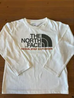 130㎝THE NORTH FACE 長袖カットソー ホワイト／男の子／女の子