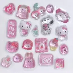 おすそ分け ボンボンドロップシール キティちゃん　オバケーヌ　スヌーピー　ピンク